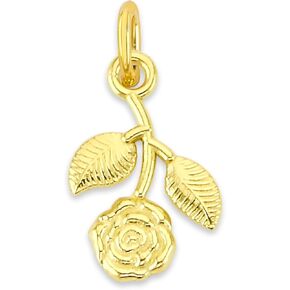 حلية صغيرة من الذهب الصلب معلقة على شكل وردة عيار 10 أو 14 قيراط، رمز ساحر على شكل زهرة لطيفة مع مشبك in Kuwait