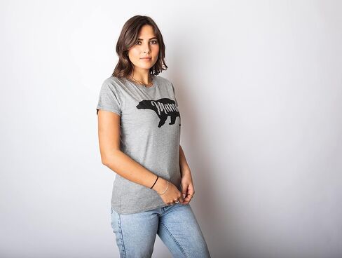 Womens Mama Bear T Shirt Cute Funny Best Mom of Boys Girls Cool Mother Tee in Saudi Arabia