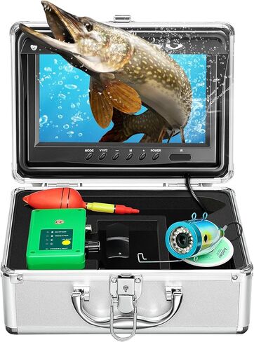 Underwater Camera for Fishing,Ice Fishing Camera,1000 TVL, LCD Monitor,131ft Cable IP 68 Waterproof Underwater Fishing Camera,15 Pcs Infrared and 15 Pcs White Lights Portable Fish Finder in Kuwait