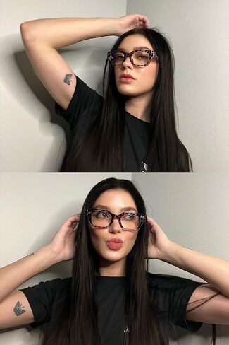 VISOONE Retro Rectangle TR90 Small Face Blue Light Blocking Glasses Computer Gaming Eyewear للنساء والرجال in Saudi Arabia