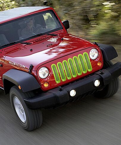 7 عبوات من شبكة الشواية الأمامية، واقيات شبكية على شكل قرص العسل، حشوات شبكية شبكية أمامية، متوافقة مع 2007-2015 JK JKU ببابين و4 أبواب (أسود) in Kuwait