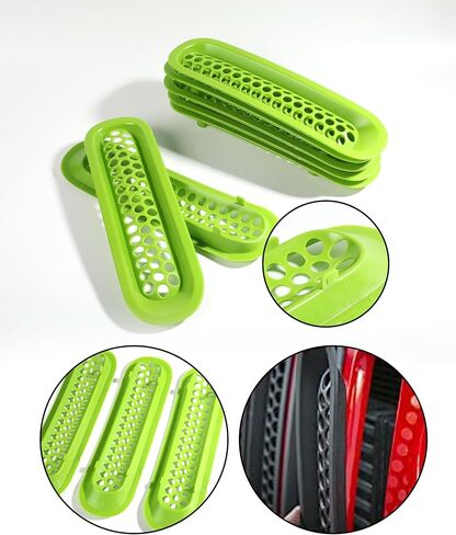 7 عبوات من شبكة الشواية الأمامية، واقيات شبكية على شكل قرص العسل، حشوات شبكية شبكية أمامية، متوافقة مع 2007-2015 JK JKU ببابين و4 أبواب (أسود) in Kuwait