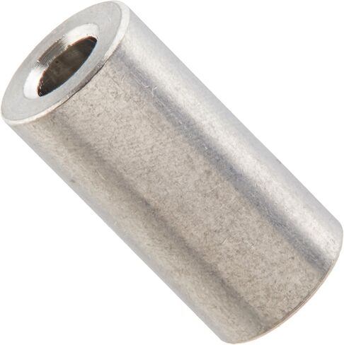 Small Parts-140804RSA Round Spacer, Aluminum, Plain Finish, #4 Screw Size, 1/4" OD, 0.115" ID, 1/2" Length (Pack of 25) in Saudi Arabia