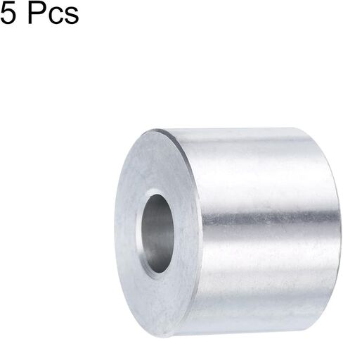 uxcell 5pcs Aluminum Spacer 3/8" Bore x 1" OD x 3/4" Length Screw Standoff Bushing Plain Finish Round Metal Spacer for 3/8 ID Screws Bolts and Rods in Saudi Arabia