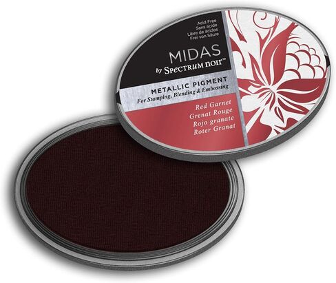 لوحة حبر من Crafters Companion Spectrum Noir Midas Metallic Pigment - عقيق أحمر، أمريكي: مقاس واحد in Saudi Arabia