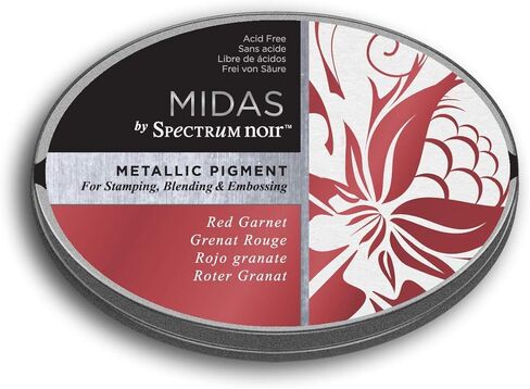 لوحة حبر من Crafters Companion Spectrum Noir Midas Metallic Pigment - عقيق أحمر، أمريكي: مقاس واحد in Saudi Arabia