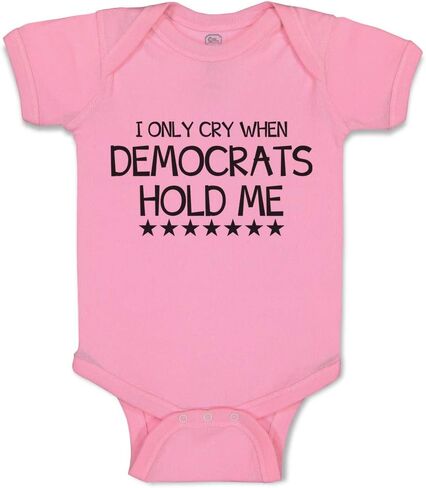 Custom Personalized Baby Bodysuit I Only Cry When Democrats Hold Me Funny Cotton in Saudi Arabia