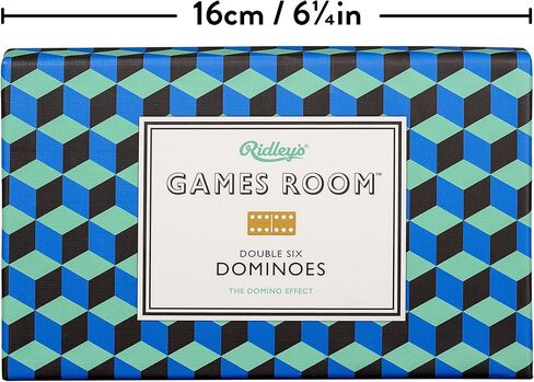 لعبة بلاط الدومينو الكلاسيكية المزدوجة الستة من ريدليز AGAM083 للأطفال والكبار، 28 قطعة، أزرق in Kuwait