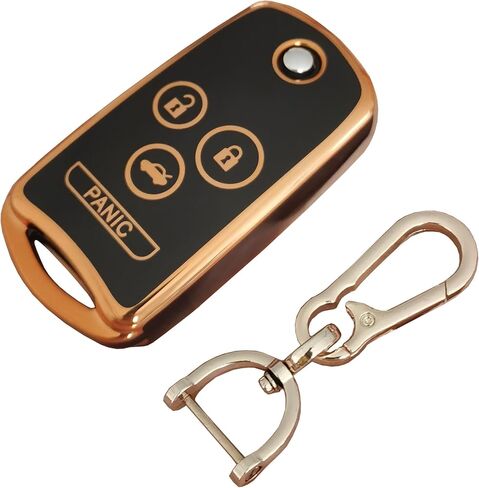 غطاء TPU لمفتاح Acura Key Fob متوافق مع Honda Accord Acura MDX Acura RDX Acura TL Acura TSX Acura ZDX (أسود-H-b) in Kuwait