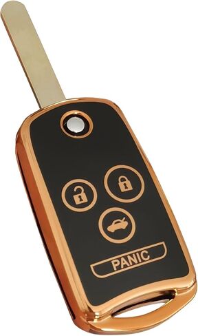 غطاء TPU لمفتاح Acura Key Fob متوافق مع Honda Accord Acura MDX Acura RDX Acura TL Acura TSX Acura ZDX (أسود-H-b) in Kuwait