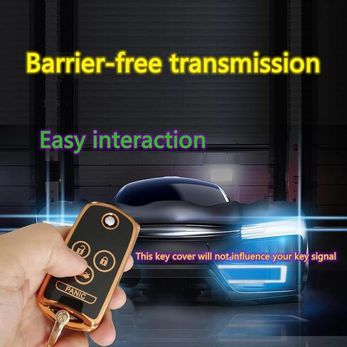 غطاء TPU لمفتاح Acura Key Fob متوافق مع Honda Accord Acura MDX Acura RDX Acura TL Acura TSX Acura ZDX (أسود-H-b) in Kuwait
