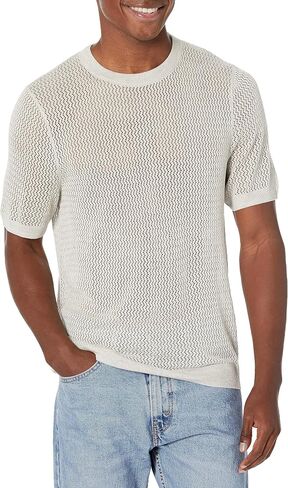 GUESS Men's Short Sleeve Eco Textural Ottoman Noah Sweater in Saudi Arabia