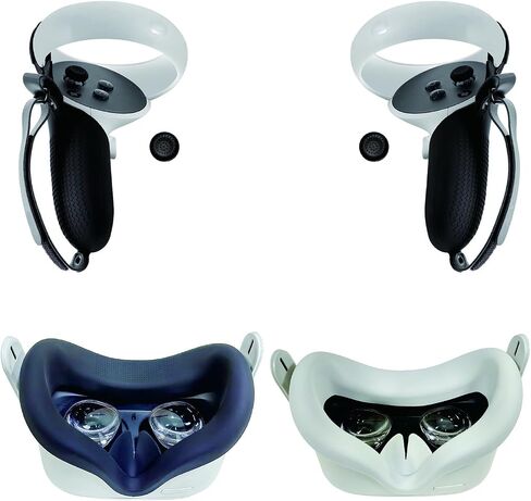 VR Controller Grip Cover and VR Silicone Face Pad Accessories for Meta/Oculus Quest 2 in Saudi Arabia