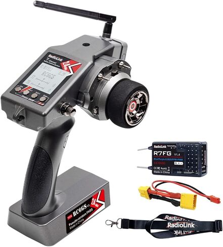 Radiolink RC6GS V3 7 Channels 2.4GHz RC Transmitter, with R7FG Gyro RX Volt Telemetry Integrated Receiver Dual Mix Programmable Controller for Crawler, Tanks, Buggy, Boats in Saudi Arabia
