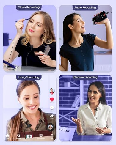 ميكروفون ttstar Lavalier لجهاز iPhone Lapel Mic لتسجيل الفيديو مع سلك طويل خارجي Omni Mic التوصيل والتشغيل لمدونات الفيديو على YouTube 9.84ft in Kuwait