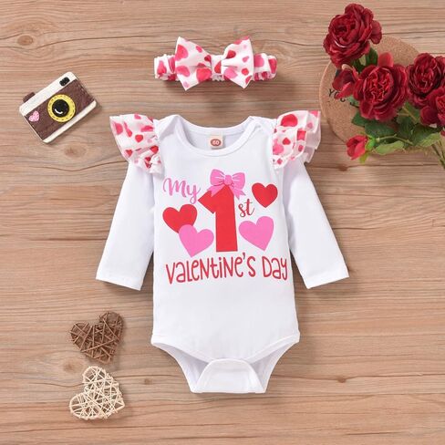 Aalizzwell Baby Girl Valentines Day Clothes in Kuwait