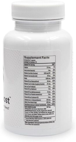 مكمل البيوتين لتعزيز نمو الشعر، 60 قيراط | فيتامينات تساقط الشعر للنساء والرجال | كبسولات بيوتين 5000 ميكروجرام مع أشواغاندا والكيراتين وعشب ذيل الحصان والمزيد | تقوية وتحفيز إعادة نمو الشعر in Kuwait