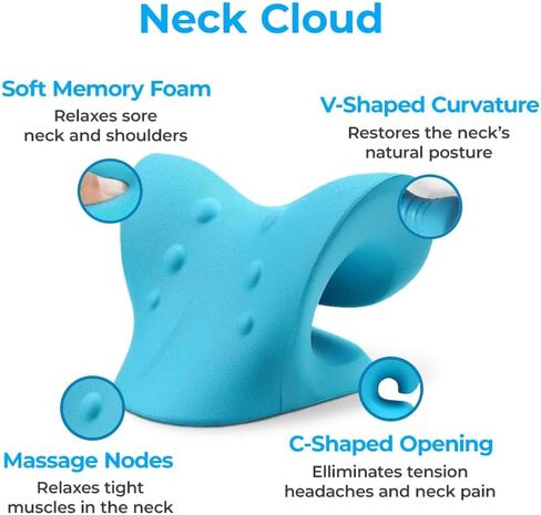 سحابة الرقبة الأصلية - جهاز جر عنق الرحم، وسادة عنق الرحم المريحة لرقبتك وحدبة الرقبة وعضلات النساء والرجال مع أنماط الحياة الحديثة. in Kuwait