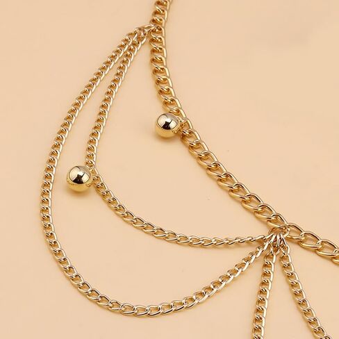 Waist Chain for Women Metal Waist Belt Tassel Belly Link in Saudi Arabia