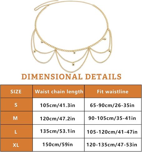 Waist Chain for Women Metal Waist Belt Tassel Belly Link in Saudi Arabia