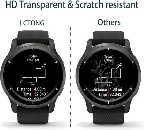 [3 عبوات] واقي شاشة متوافق مع Garmin Venu 2، أقصى تغطية، مضاد للخدش، خالي من الفقاعات، منحني ثلاثي الأبعاد، واقي شاشة مرن عالي الدقة لجهاز Garmin Venu 2 in Kuwait