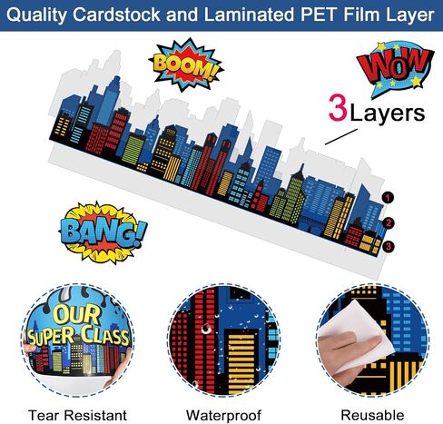 Super Theme Hero Classroom Bulletin Board Decorations Super Theme Hero Cityscape Super Theme Hero Sayings School Bulletin Board Super Theme Hero Cutouts Classroom Holiday Bulletin Board Decor in Saudi Arabia