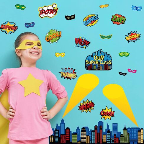 Super Theme Hero Classroom Bulletin Board Decorations Super Theme Hero Cityscape Super Theme Hero Sayings School Bulletin Board Super Theme Hero Cutouts Classroom Holiday Bulletin Board Decor in Saudi Arabia