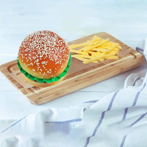 Artificial Hamburger & 20pcs Artificial French Fries Fake Food Bread Model Photography Prop for Display Faux Burger for Home Kitchen Party Decoration in Saudi Arabia