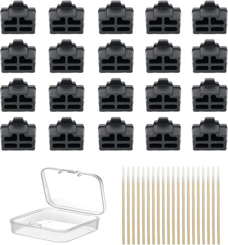 20PCS HDMI Anti-dust Plugs, Silicone HDMI Port Protection Caps, Anti Dust Plug for HDMI, with Clean Tools and Storage Box in Saudi Arabia