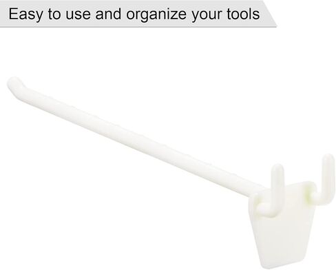 خطافات Pegboard بلاستيكية من MECCANIXITY مقاس 10.16 سم تناسب لوحات Pegboard بفتحات مقاس 1/4 بوصة لمخزن المرآب والمكتب، عبوة من 20 قطعة in Kuwait