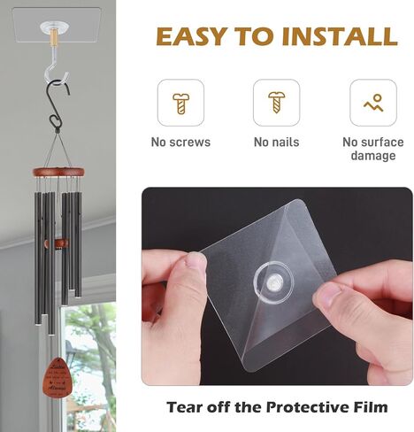 Adhesive Ceiling Hooks 10 Pack, Heavy Duty Sticky Ceiling Hooks Hold 20 Lbs, No Damage Hanger, No Drill Stick on Hooks for Hanging Plants, Lanterns, Wind Chimes, Light, Outdoor in Kuwait