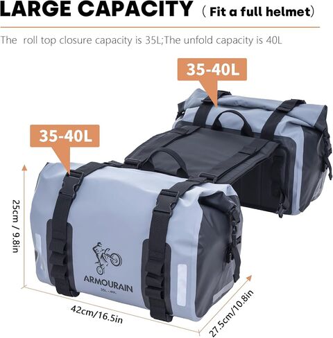 Motorcycle Saddle Bag 70L (35L*2) Motorcycle Equipment Cycling Rear Seat Bag (Black) in Kuwait