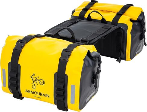 Motorcycle Saddle Bag 70L (35L*2) Motorcycle Equipment Cycling Rear Seat Bag (Black) in Kuwait
