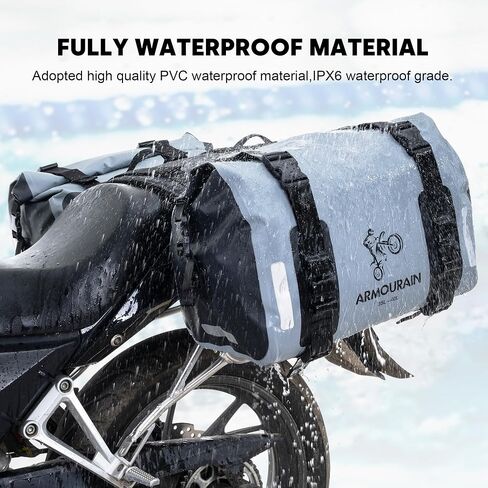 Motorcycle Saddle Bag 70L (35L*2) Motorcycle Equipment Cycling Rear Seat Bag (Black) in Kuwait