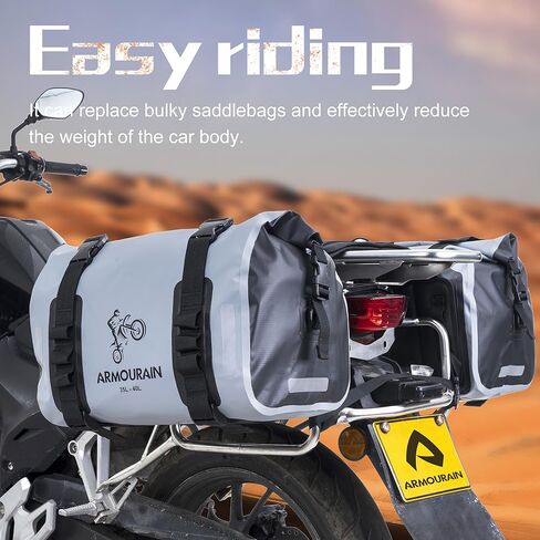 Motorcycle Saddle Bag 70L (35L*2) Motorcycle Equipment Cycling Rear Seat Bag (Black) in Kuwait