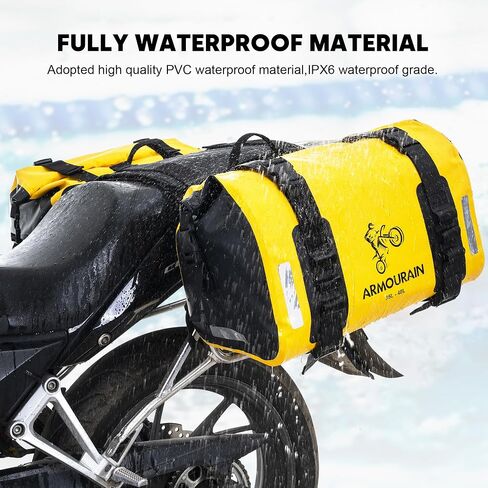 Motorcycle Saddle Bag 70L (35L*2) Motorcycle Equipment Cycling Rear Seat Bag (Black) in Kuwait
