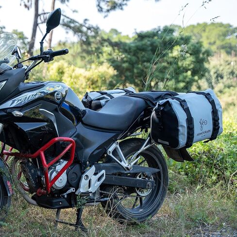 Motorcycle Saddle Bag 70L (35L*2) Motorcycle Equipment Cycling Rear Seat Bag (Black) in Kuwait