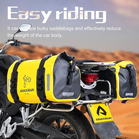 Motorcycle Saddle Bag 70L (35L*2) Motorcycle Equipment Cycling Rear Seat Bag (Black) in Kuwait