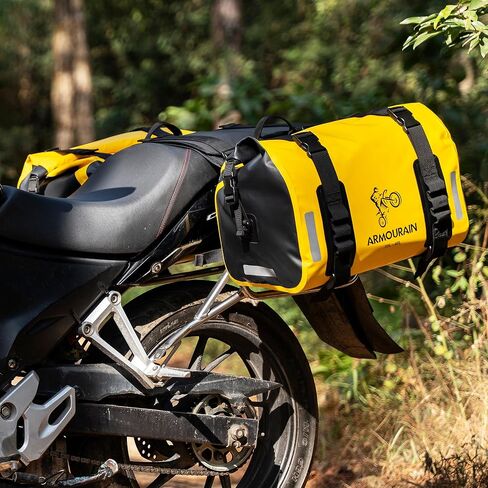 Motorcycle Saddle Bag 70L (35L*2) Motorcycle Equipment Cycling Rear Seat Bag (Black) in Kuwait