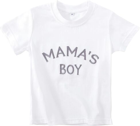Toddler Baby Boy T Shirts Summer Short Sleeve Clothes Letters Embroidered Mamas Little Boy Tee Tops 1-5t in Kuwait