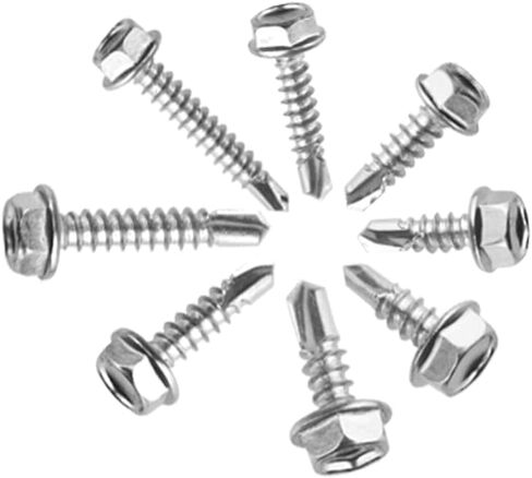 WMYCONGCONG 240 PCS Stainless Steel #8#10 Hex Washer Head Self Drilling Sheet Metal Tek Screws Assorted Kit (Hex Head) in Saudi Arabia