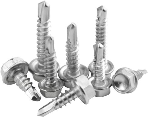 WMYCONGCONG 240 PCS Stainless Steel #8#10 Hex Washer Head Self Drilling Sheet Metal Tek Screws Assorted Kit (Hex Head) in Saudi Arabia