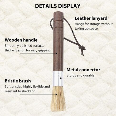 2Pcs Cleaning Brush for Sewing Machine, Wooden Handle Lint Brush with Hanging Strap, Soft Brush Hair for Brushing Lint Out of Sewing Machines, Sewing Tools (Black Sandalwood) in Saudi Arabia