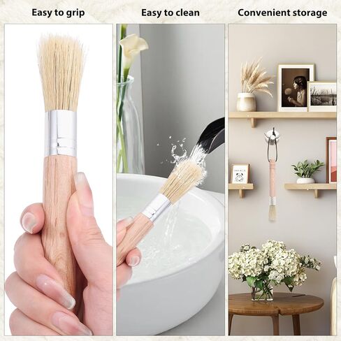 قطعتان من فرشاة التنظيف لآلة الخياطة، فرشاة الوبر بمقبض خشبي مع حزام للتعليق، فرشاة شعر ناعمة لتنظيف الوبر من ماكينات الخياطة، أدوات الخياطة (خشب الصندل الأسود) in Kuwait