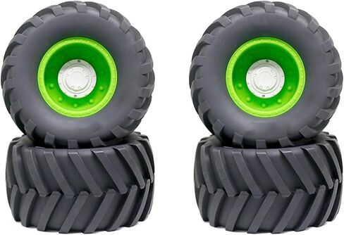 4PCS 1/10 Scale RC Monster Truck Rubber Tire w/12mm Hex Plastic Wheel Rim 133mm/73mm Rubber Rocks Tyres Set Fit for 1/10 RC Monster Truck E-Revo and Summit,MAXX, HIMOTO HSP HPI Tamiya Kyosho in Saudi Arabia