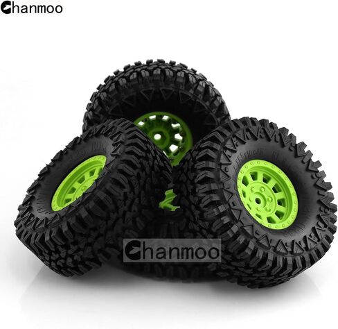 إطارات 1.9 RC الزاحفة وإطارات عجلات Beadlock 1/10 إطارات مطاطية من الطين لـ 1:10 RC Rock Crawler Car TRX4 RC4WD D90 Axial Redcat Gen8 SCX10 TF2 SCX10 Tamiya cc01 4 قطع (أسود) in Kuwait