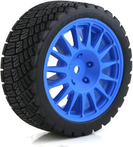 4PCS 1/10 RC Tires 67mm RC On-Road Tires Hard Plastic Wheel Rim 12mm Hex Fit for 1/10 RC On-Road Car TRAXXAS Tamiya TT01 TT02 XV01 Kyosho HSP HPI in Kuwait