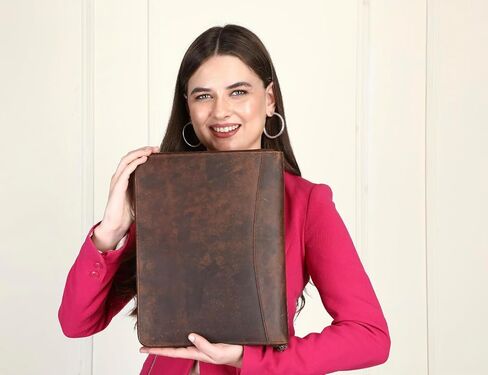 حافظة تنفيذية، حافظة جلدية أصلية، حافظة مستندات/حافظة أعمال، حافظة A4، حافظة مع جيب متوافق مع iPad 11 و11pro و12 و12pro in Kuwait