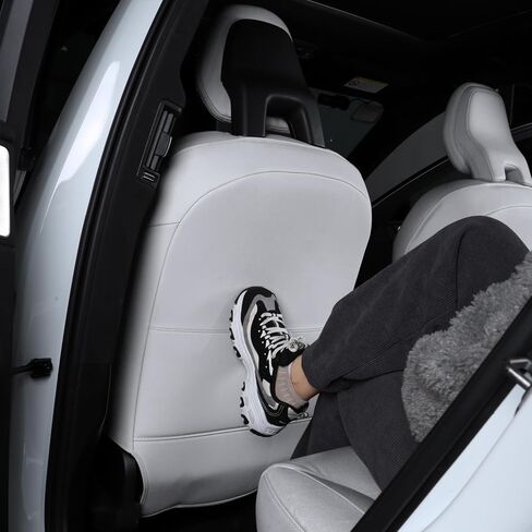 واقيات الركل الخلفية للمقعد متوافقة مع إكسسوارات سجادات الركل فولفو XC90 XC60 S90 S60 V90 V60 للأطفال، مجموعة من قطعتين باللون الأسود (أسود - قطعتان) in Kuwait