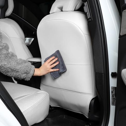 واقيات الركل الخلفية للمقعد متوافقة مع إكسسوارات سجادات الركل فولفو XC90 XC60 S90 S60 V90 V60 للأطفال، مجموعة من قطعتين باللون الأسود (أسود - قطعتان) in Kuwait